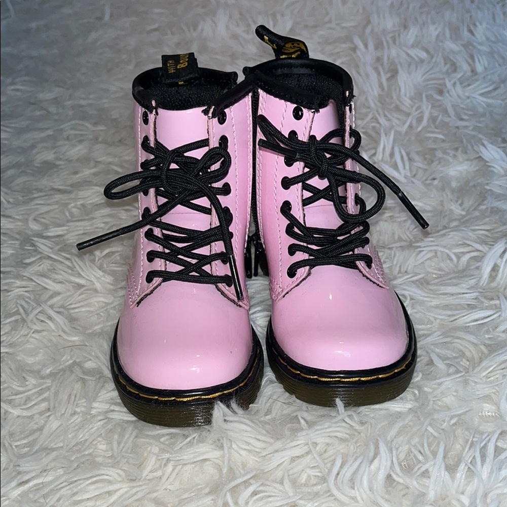 Pink Lace-Up Boots